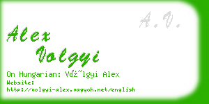 alex volgyi business card